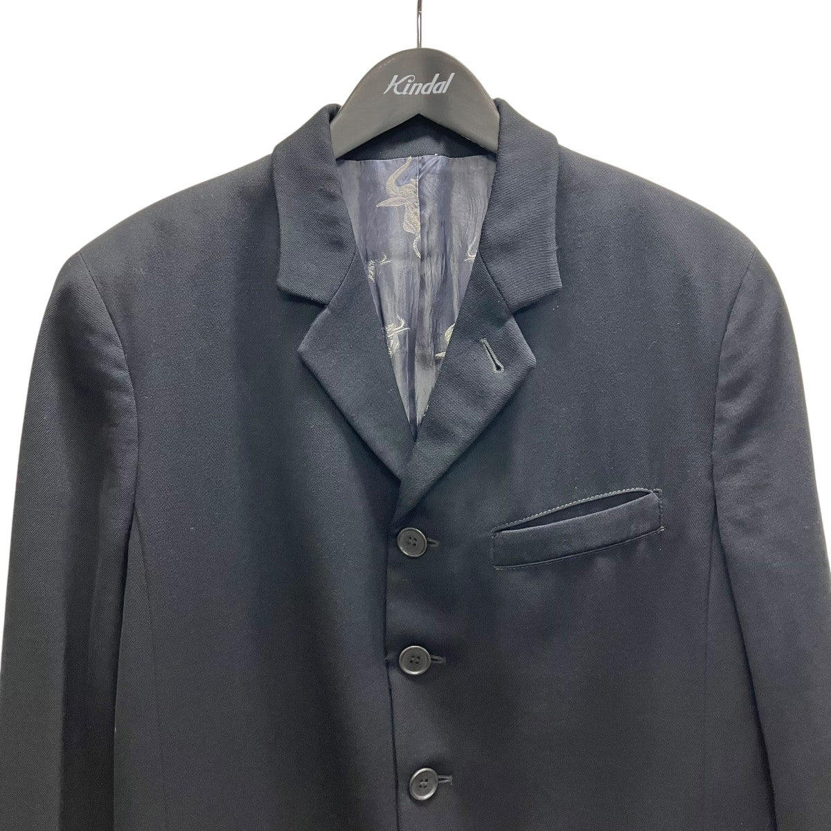 Jean Paul GAULTIER HOMME 94AW 裏地バッファローデザインウールコート 古着・中古-3枚目のアイテム画像