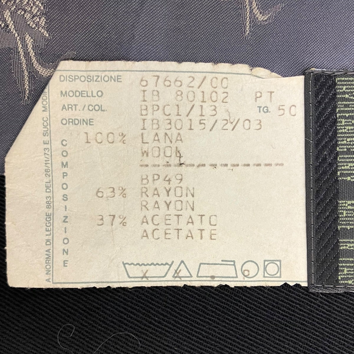 Jean Paul GAULTIER HOMME 94AW 裏地バッファローデザインウールコート 古着・中古-8枚目のアイテム画像