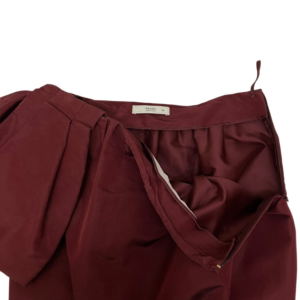 PRADA シルク混ナイロンスカート81316 古着・中古-3枚目のアイテム画像