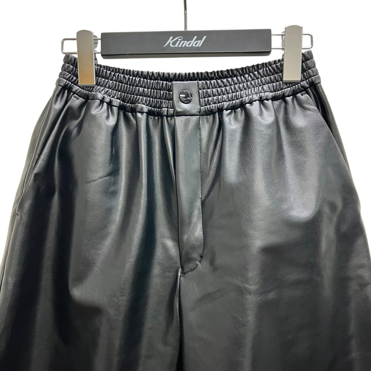 HYKE FAUX LEATHER SHORTS フェイクレザーハーフパンツ 古着・中古-3枚目のアイテム画像