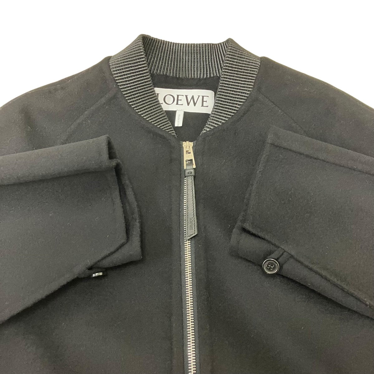 LOEWE ウールカシミアジップジャケット 古着・中古-5枚目のアイテム画像