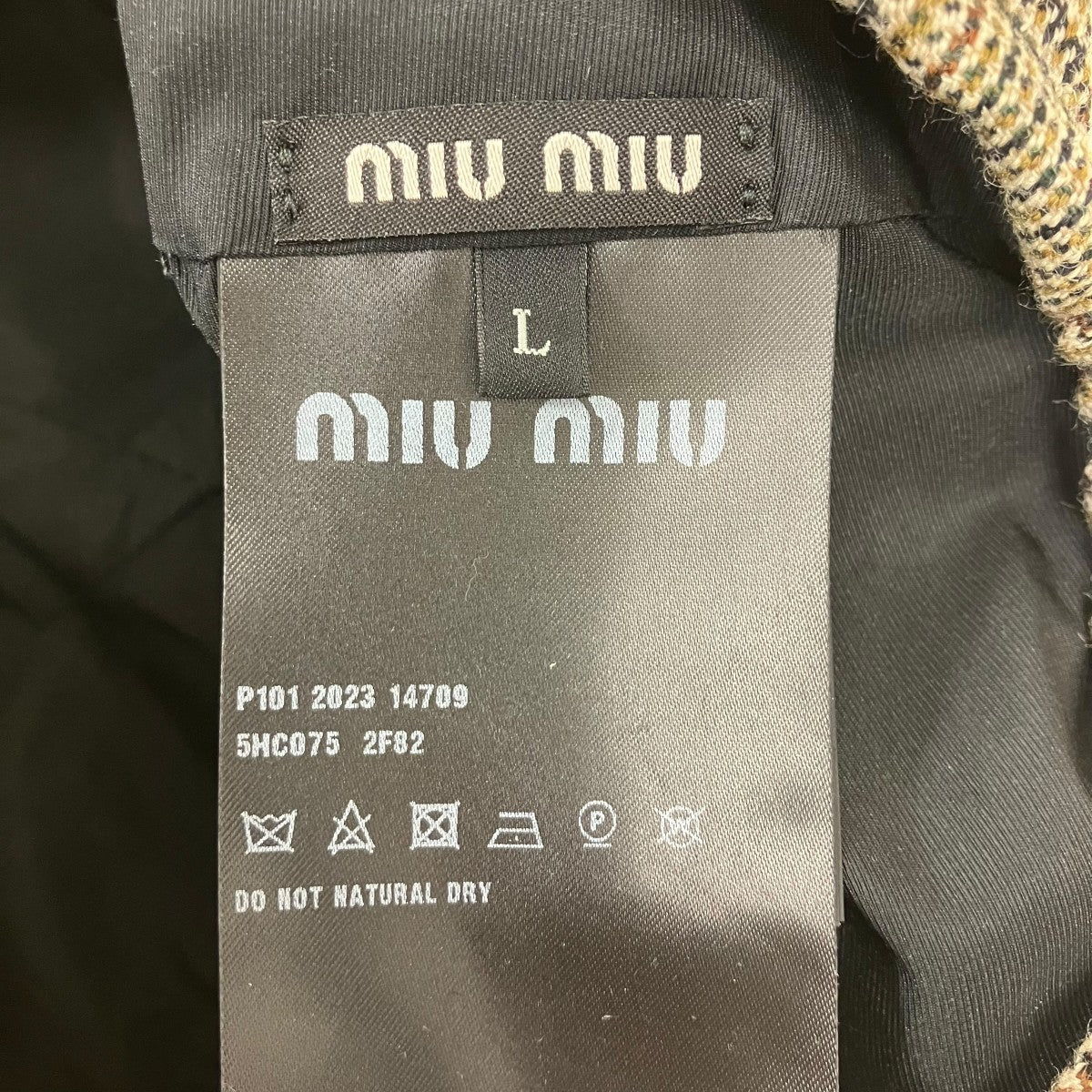 チェックウールベレー帽