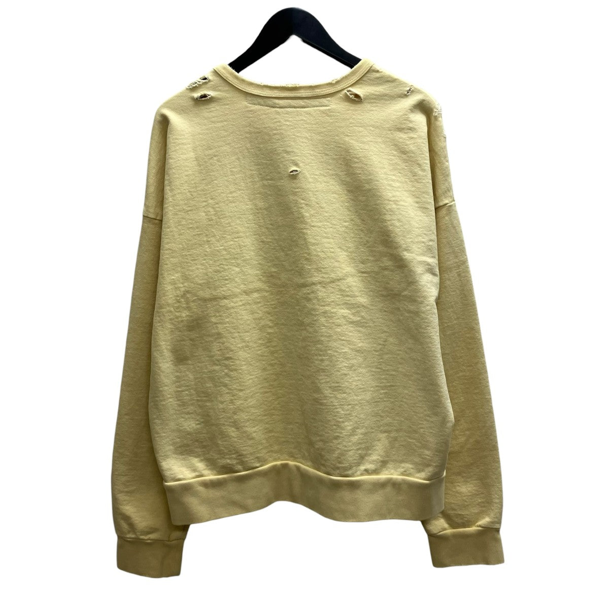 GOOD GUY CREW NECK YELLOWダメージ 加工スウェット