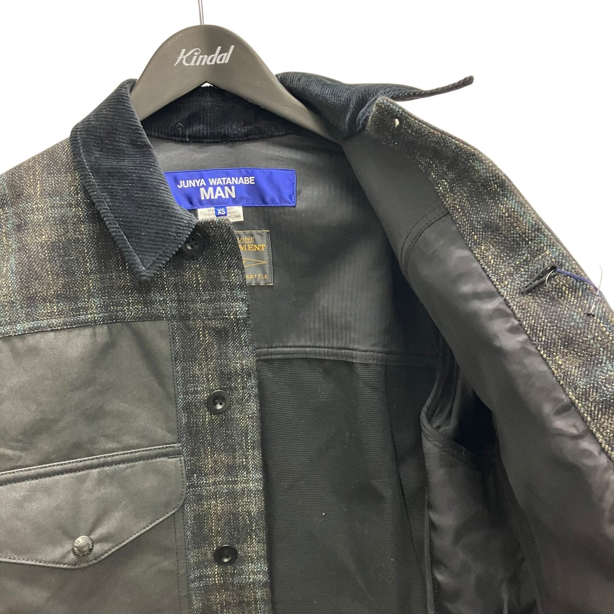 CDG JUNYA WATANABE MAN 25AW WOOL TWEED CHECK COAT ジャケット 古着・中古-7枚目のアイテム画像