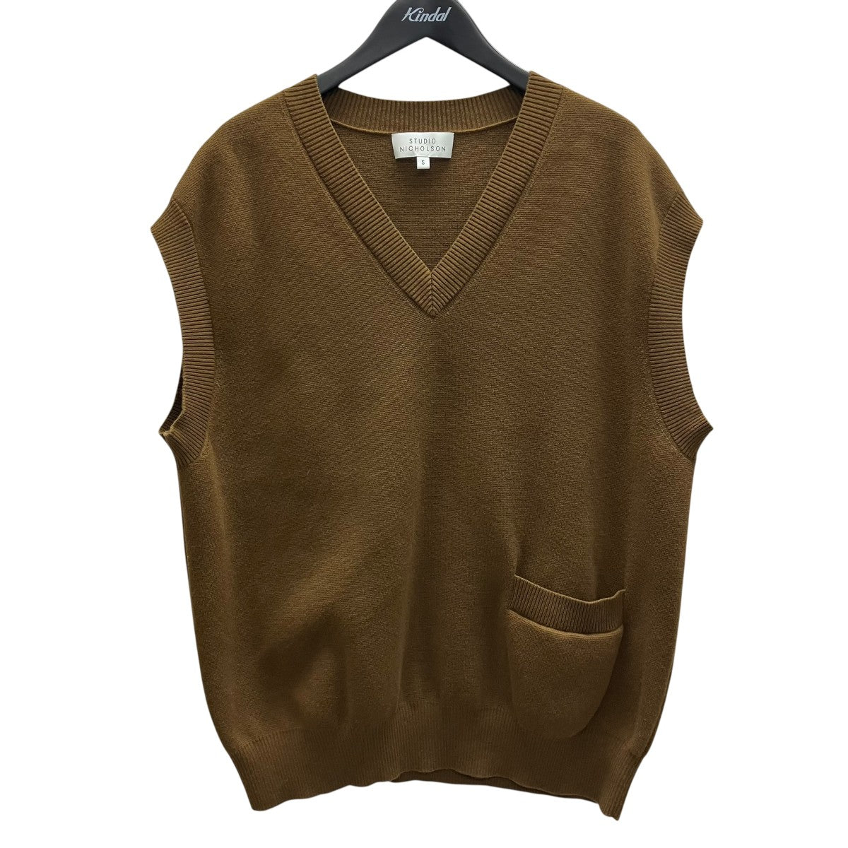 STUDIO NICHOLSON FOSS Merino Cotton 12GG Knit Vest ニットベスト 古着・中古-1枚目のアイテム画像
