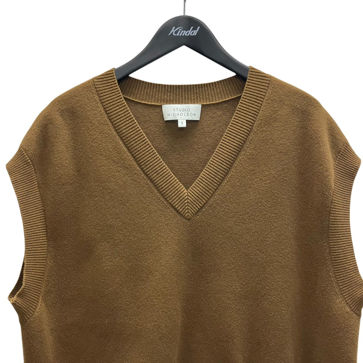 STUDIO NICHOLSON FOSS Merino Cotton 12GG Knit Vest ニットベスト 古着・中古-2枚目のアイテム画像