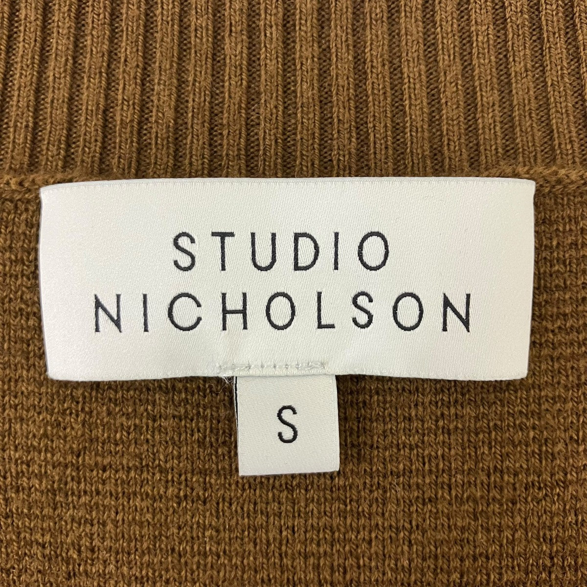 STUDIO NICHOLSON FOSS Merino Cotton 12GG Knit Vest ニットベスト 古着・中古-5枚目のアイテム画像