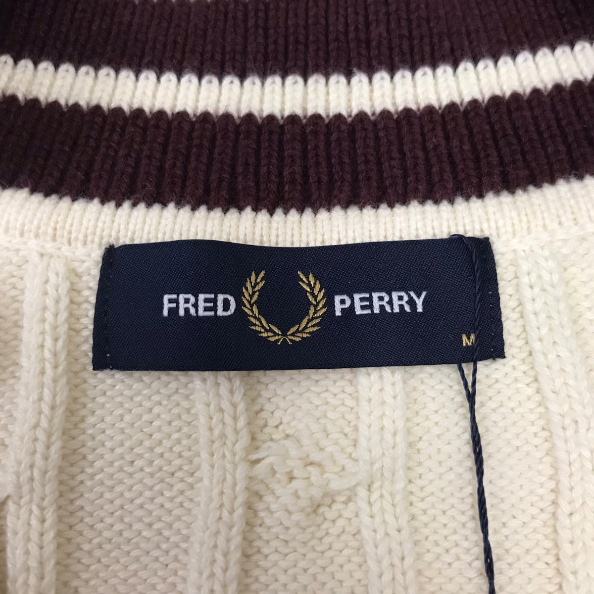 FRED PERRY 厚手ニット 古着・中古-5枚目のアイテム画像
