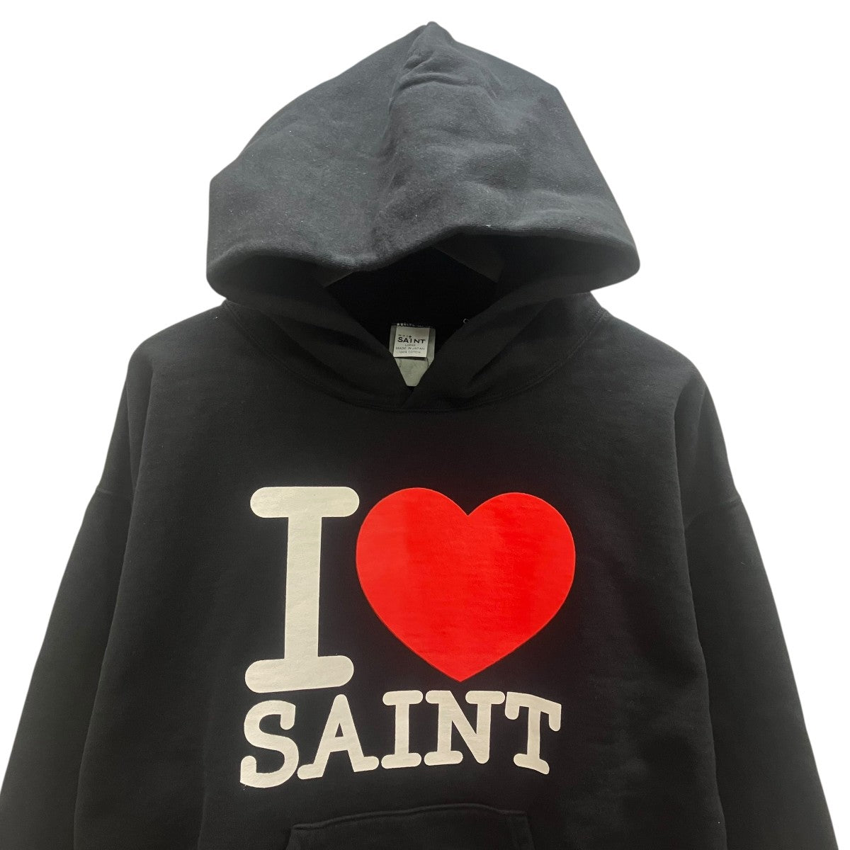 SAINT MICHAEL(セントマイケル) HOODIE I LOVE SAINT BLACK プル