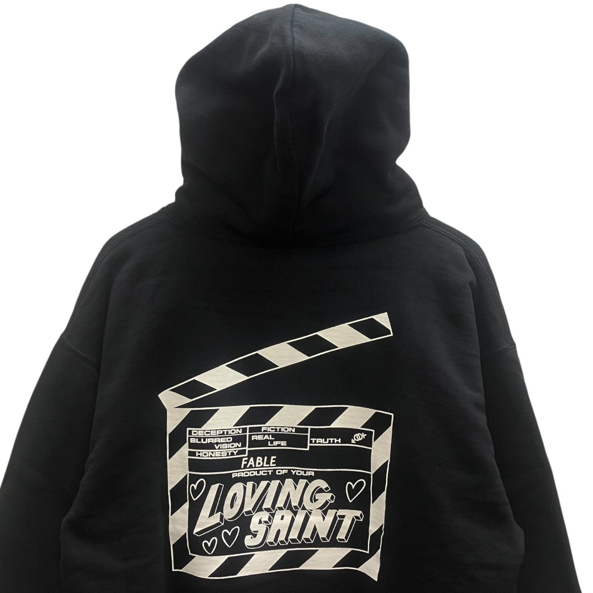 SAINT MICHAEL(セントマイケル) HOODIE I LOVE SAINT BLACK プル