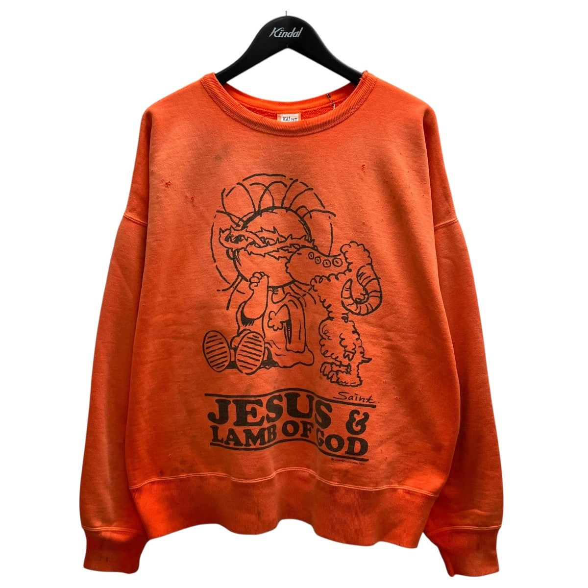 SAINT MICHAEL ユーズド加工スウェット 古着・中古-1枚目のアイテム画像