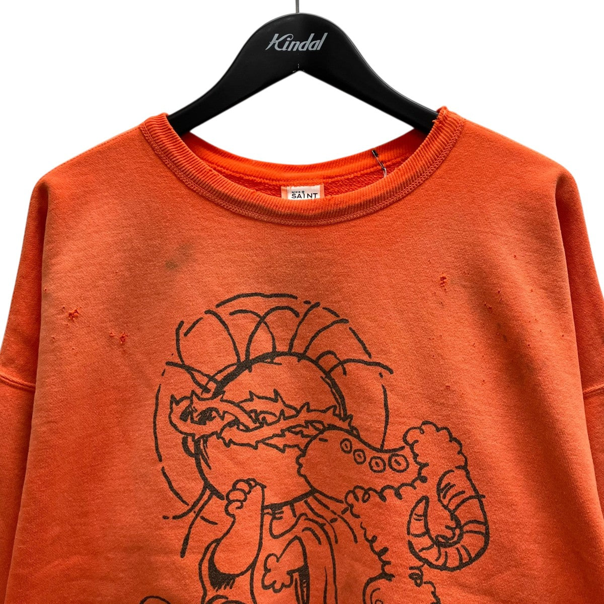 SAINT MICHAEL ユーズド加工スウェット 古着・中古-2枚目のアイテム画像