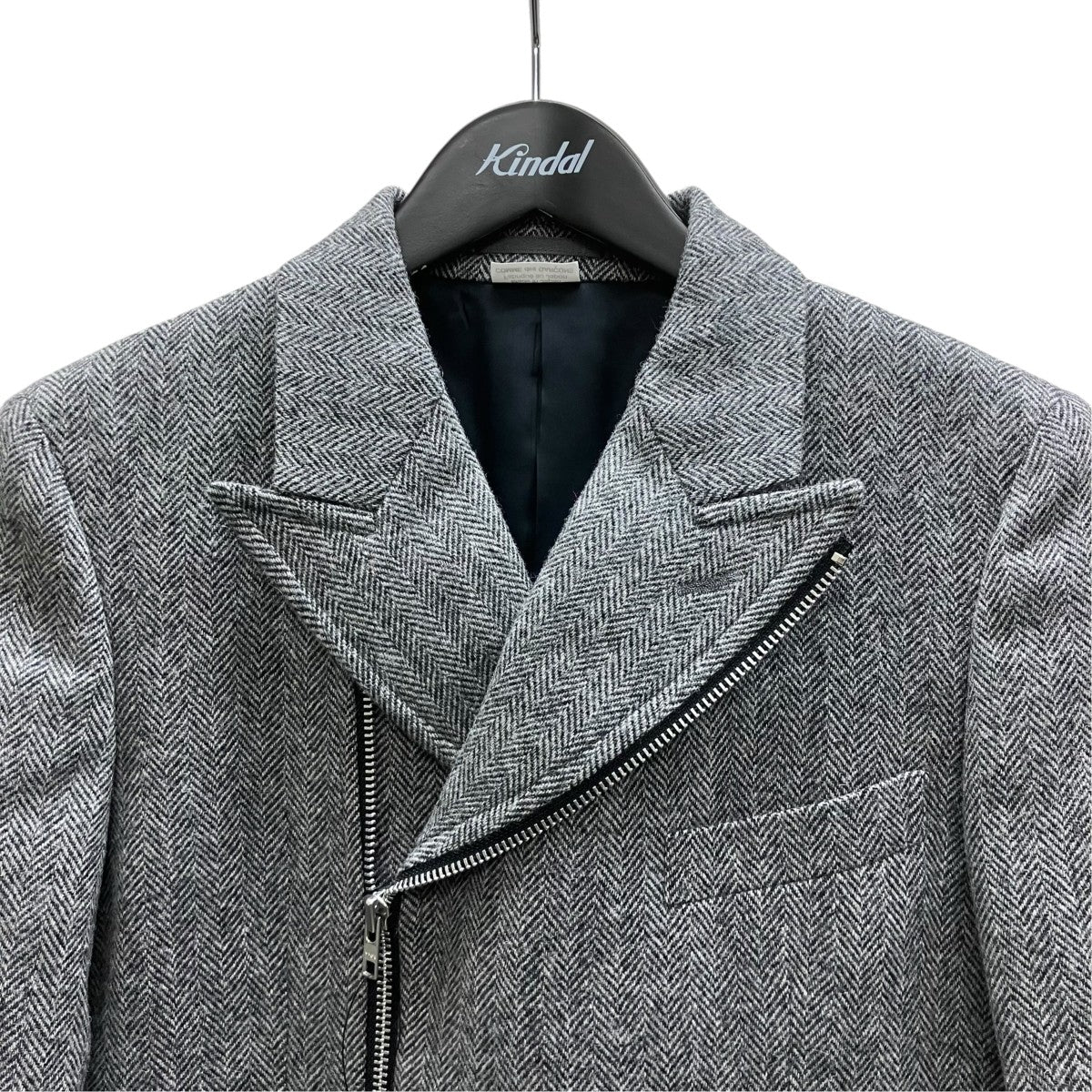 COMME des GARCONS ウールジップジャケット 古着・中古-3枚目のアイテム画像