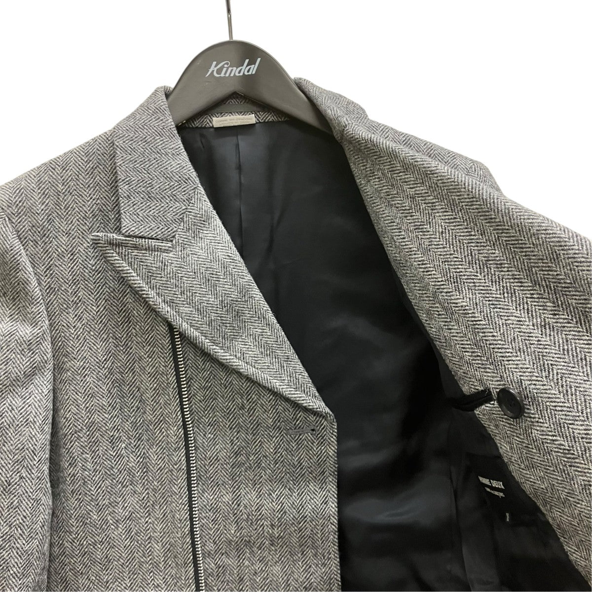 COMME des GARCONS ウールジップジャケット 古着・中古-6枚目のアイテム画像