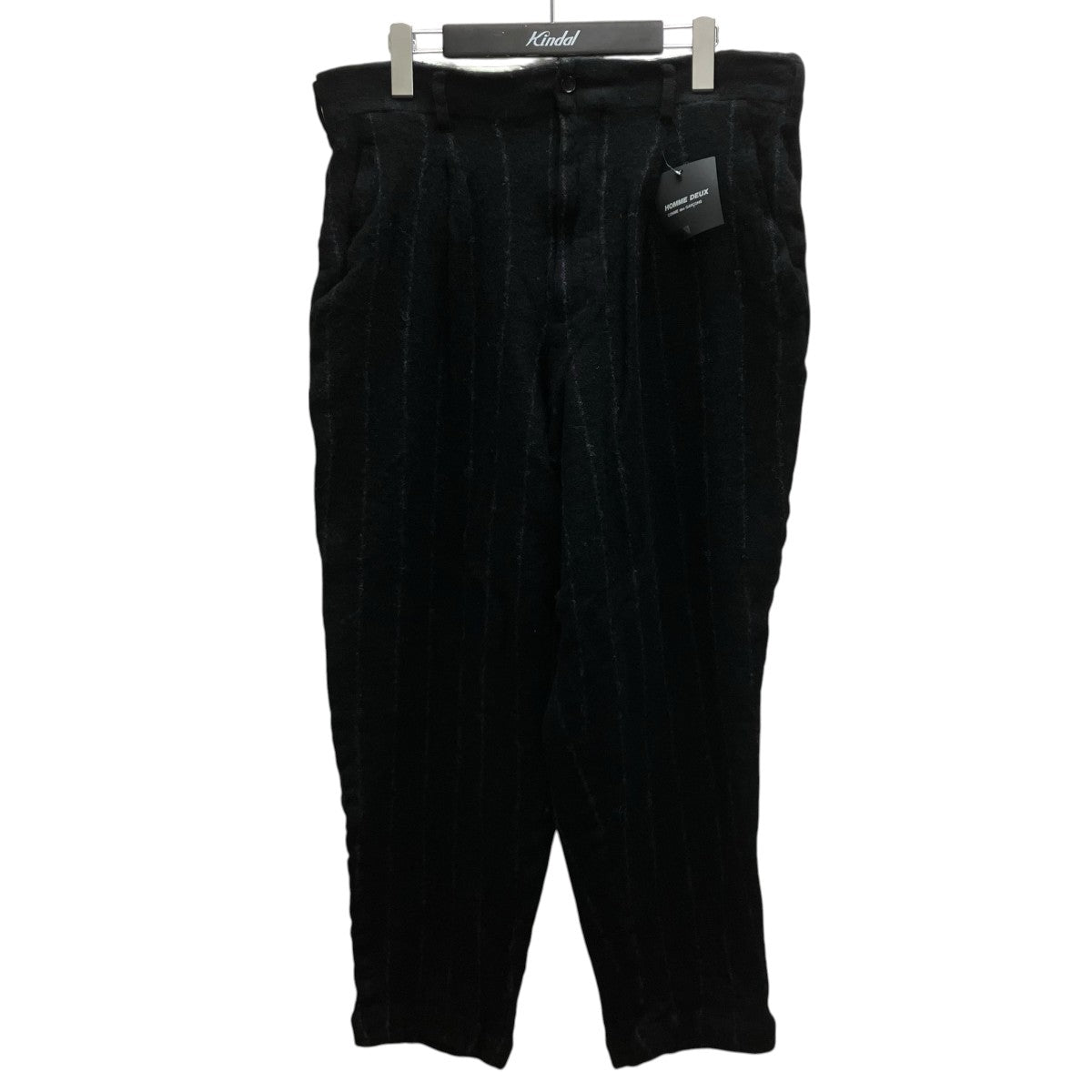 COMME des GARCONS HOMME ウール縮絨ストライプパンツ 古着・中古-1枚目のアイテム画像