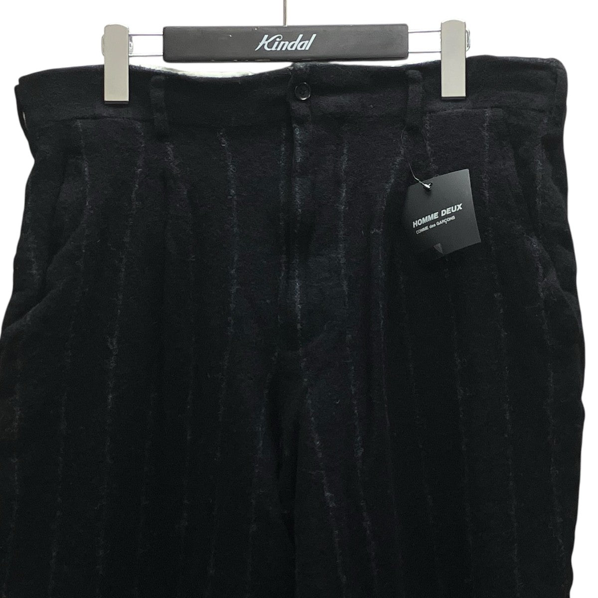 COMME des GARCONS HOMME ウール縮絨ストライプパンツ 古着・中古-2枚目のアイテム画像