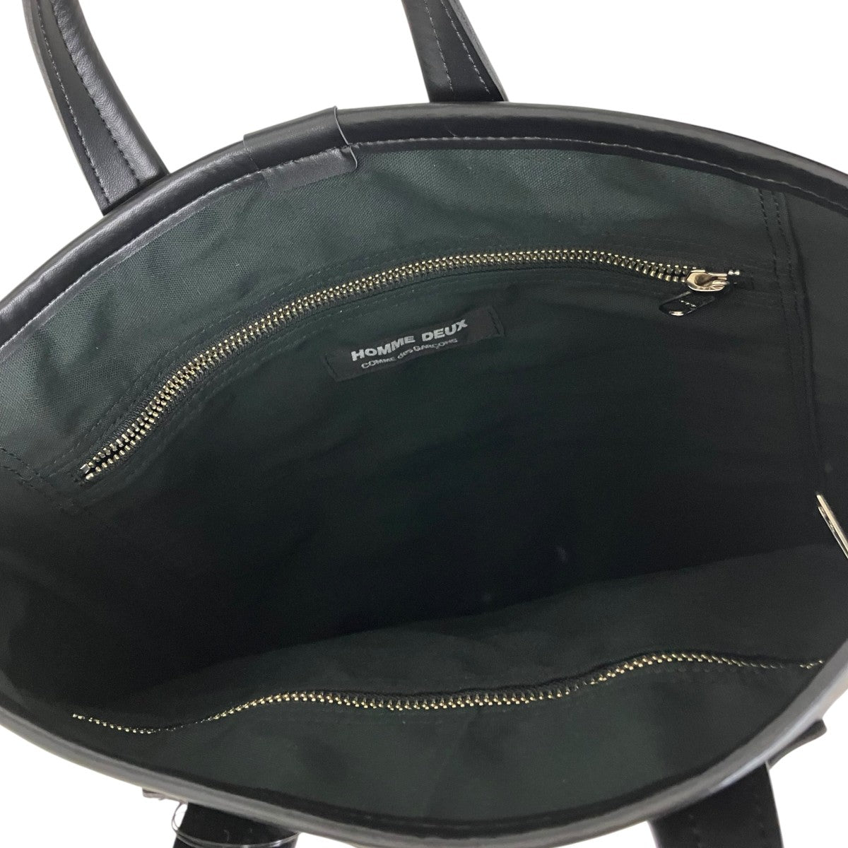 COMME des GARCONS HOMME DEUX フェイクレザーハンドバッグ 古着・中古-5枚目のアイテム画像