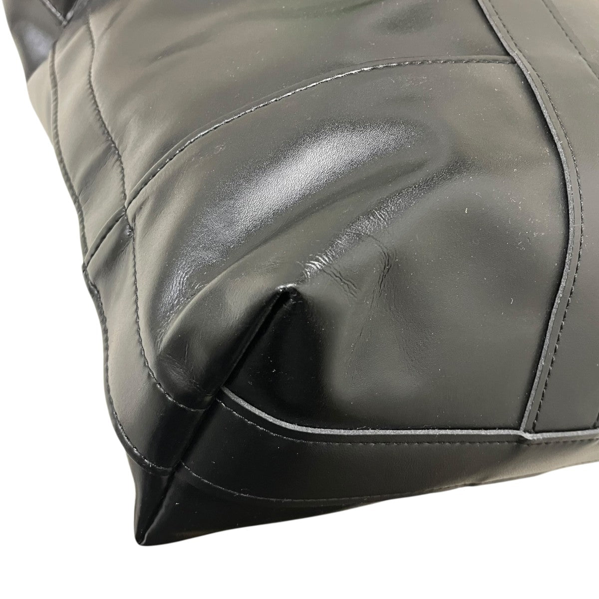 homme deux comme des garcons フェイクレザーハンドバッグ 古着・中古-5枚目のアイテム画像