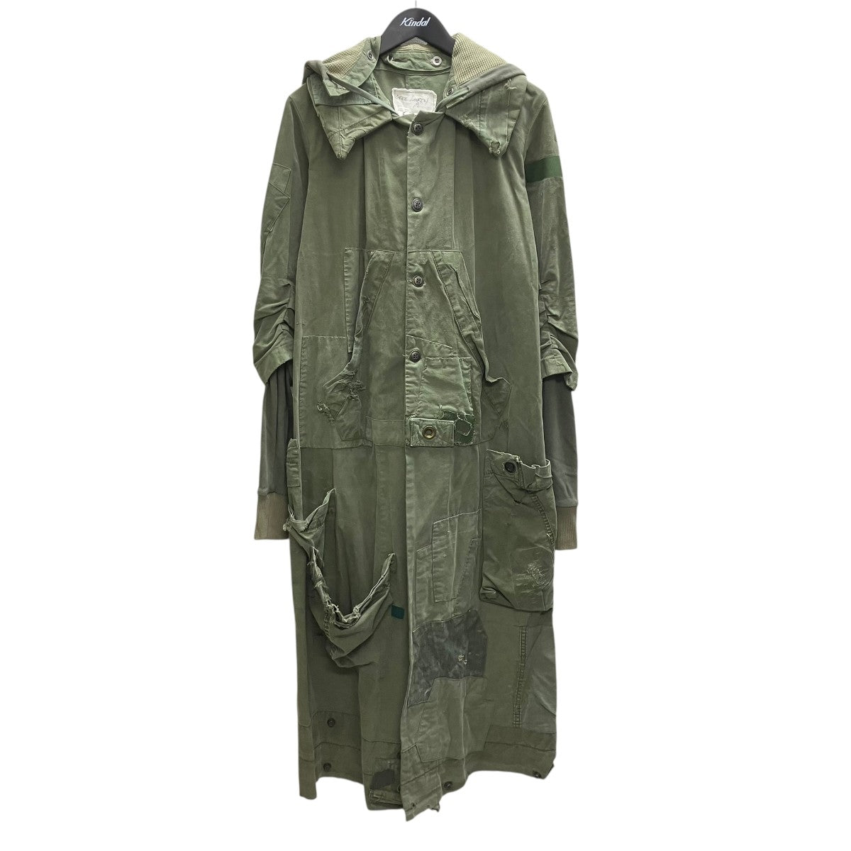 GREG LAUREN ARMY LONG ROGUE ARTIST JACKETアーミーフーデットコート 古着・中古-1枚目のアイテム画像