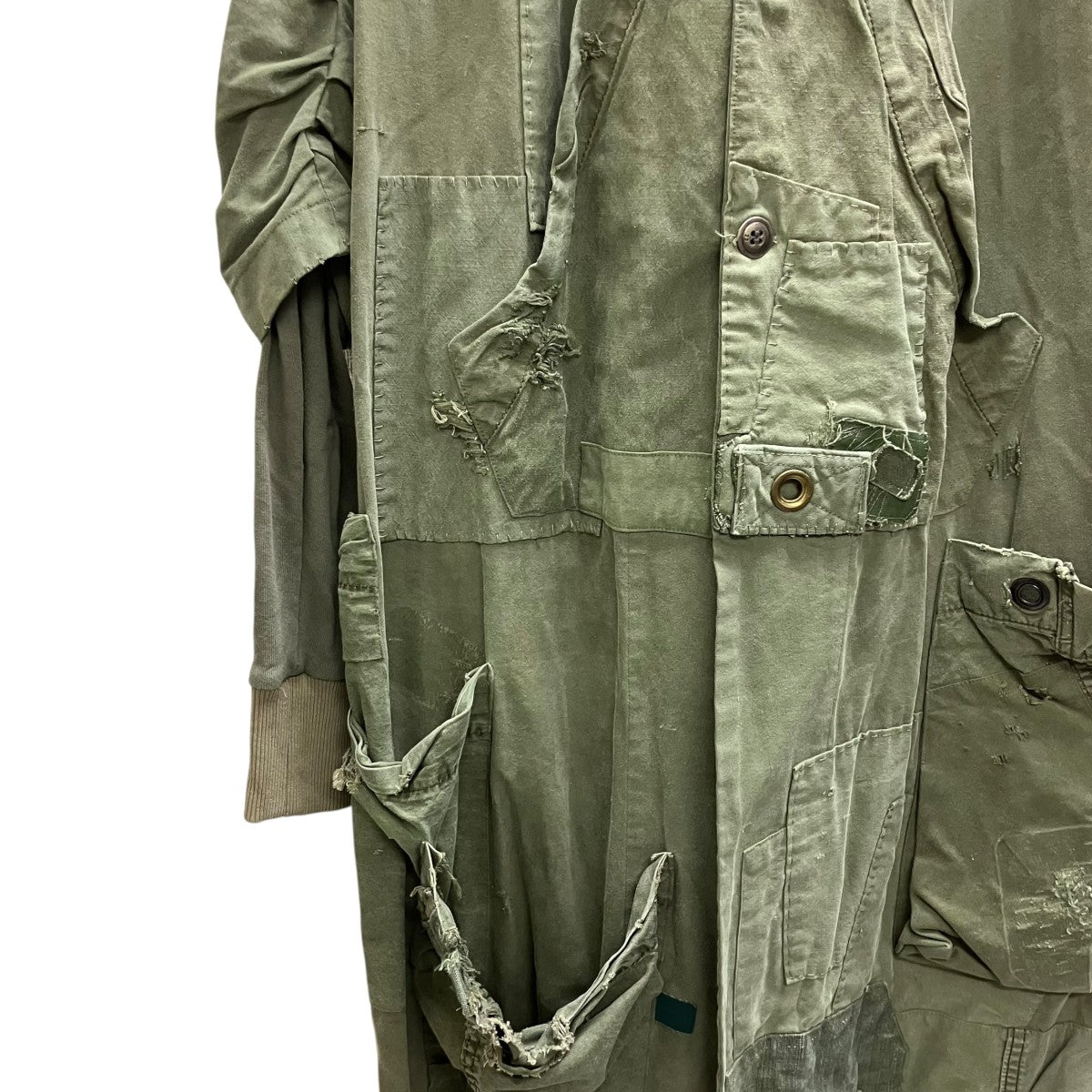 GREG LAUREN ARMY LONG ROGUE ARTIST JACKETアーミーフーデットコート 古着・中古-5枚目のアイテム画像