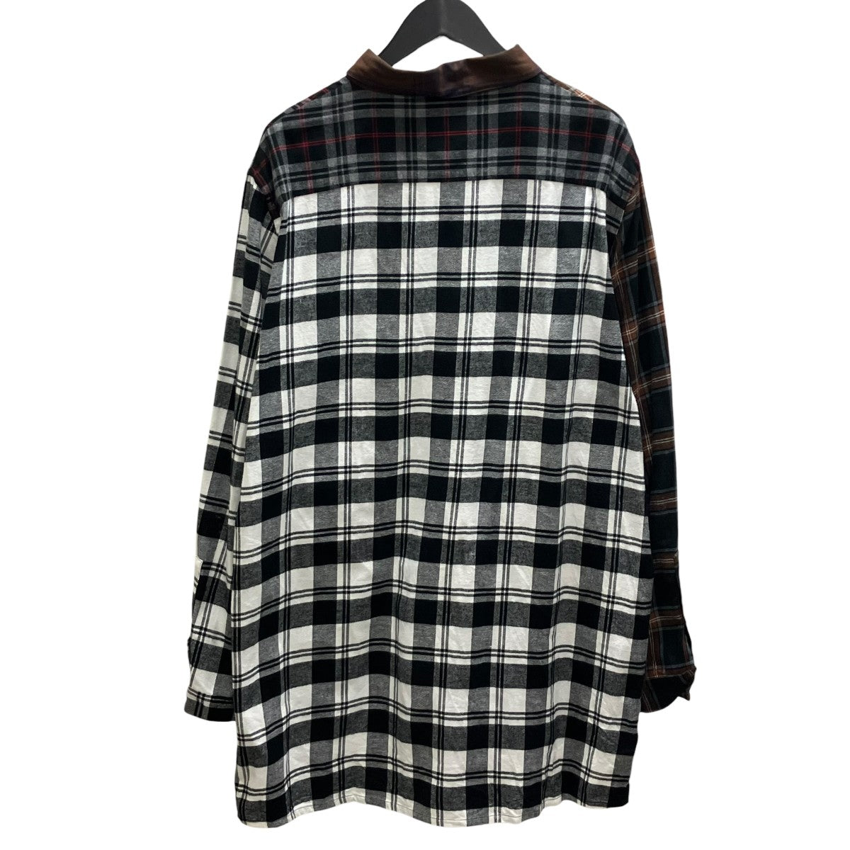 LOEWE チェックシャツ／アナグラムレザーパッチ 古着・中古-3枚目のアイテム画像