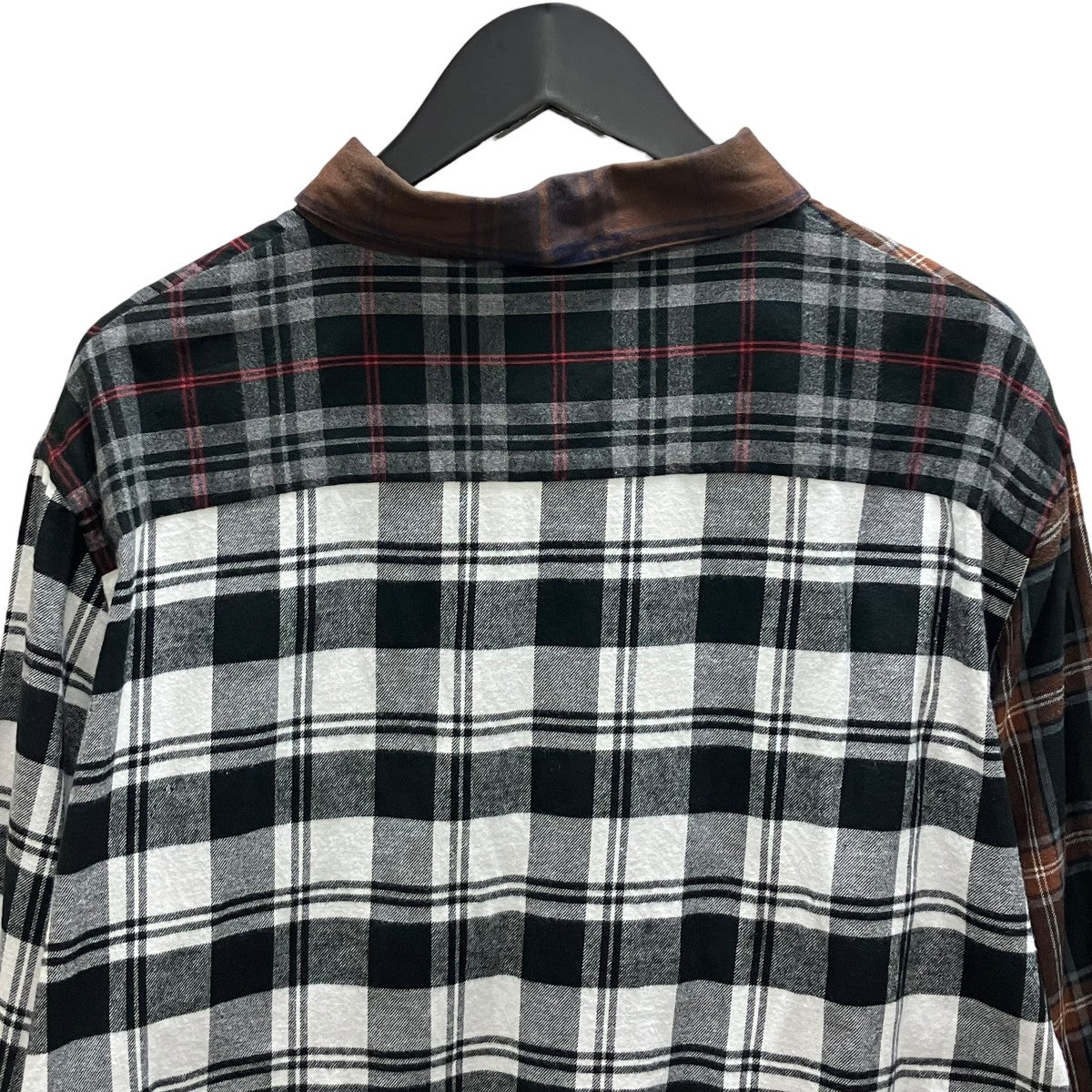 LOEWE チェックシャツ／アナグラムレザーパッチ 古着・中古-4枚目のアイテム画像