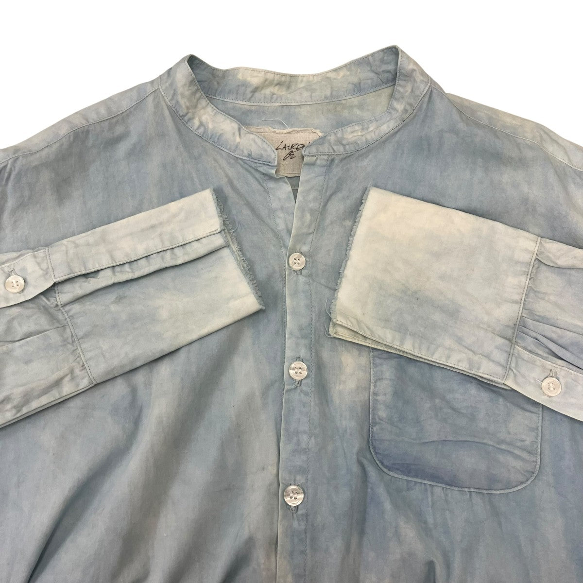 Greg Lauren アフリカンインディゴストライプ　スタジオシャツ GREG LAUREN(グレッグローレン) INDIGO CHRISIAN STUDIOタイダイ染
