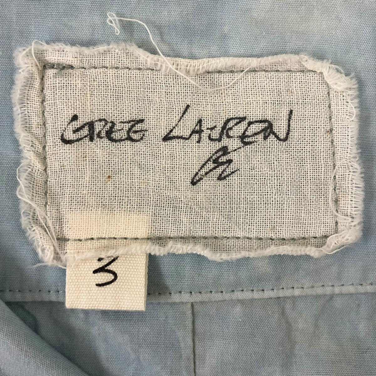 GREG LAUREN INDIGO CHRISIAN STUDIOタイダイ染ロングシャツ 古着・中古-6枚目のアイテム画像