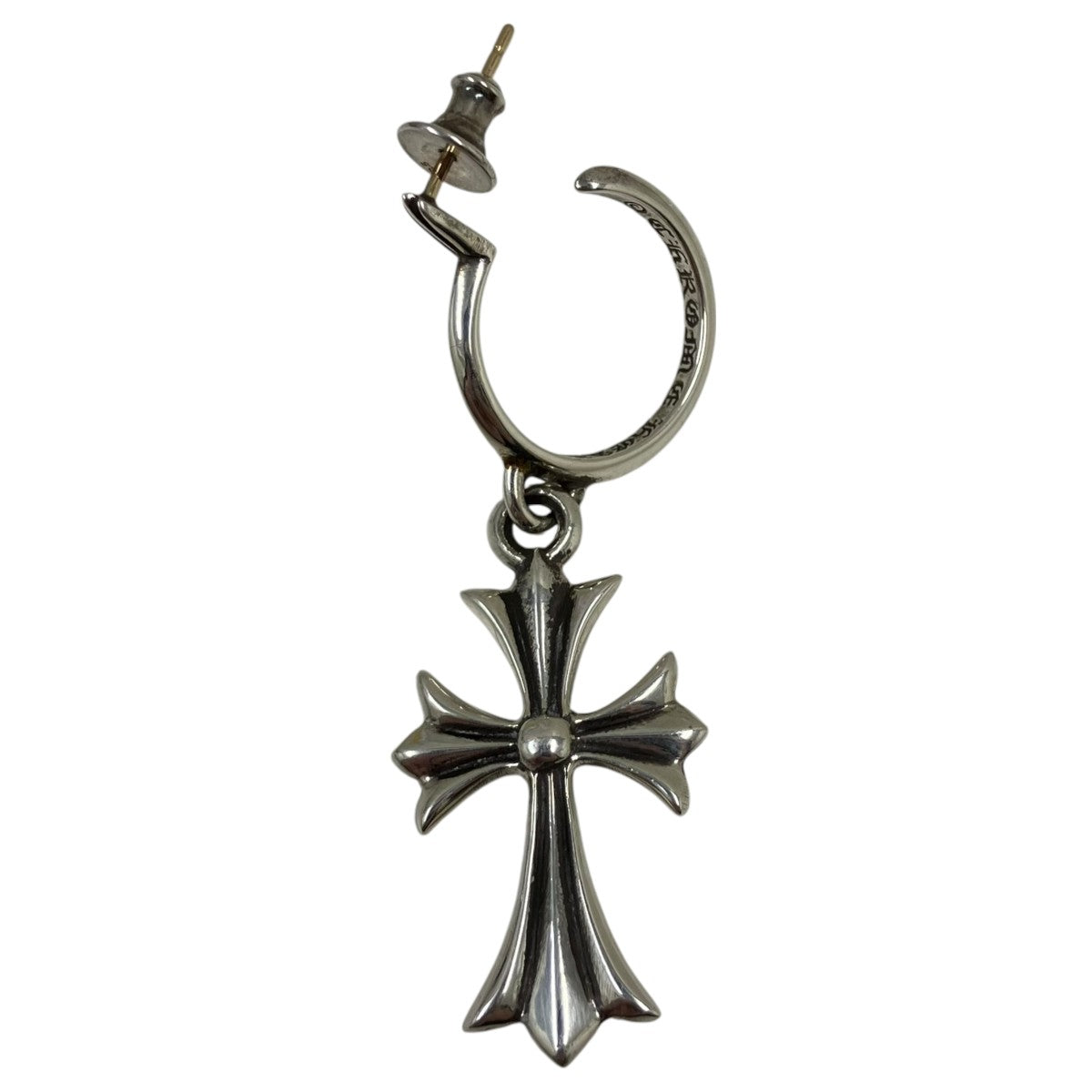 CHROME HEARTS TINY CH CROSSタイニーイヤリング 古着・中古-2枚目のアイテム画像