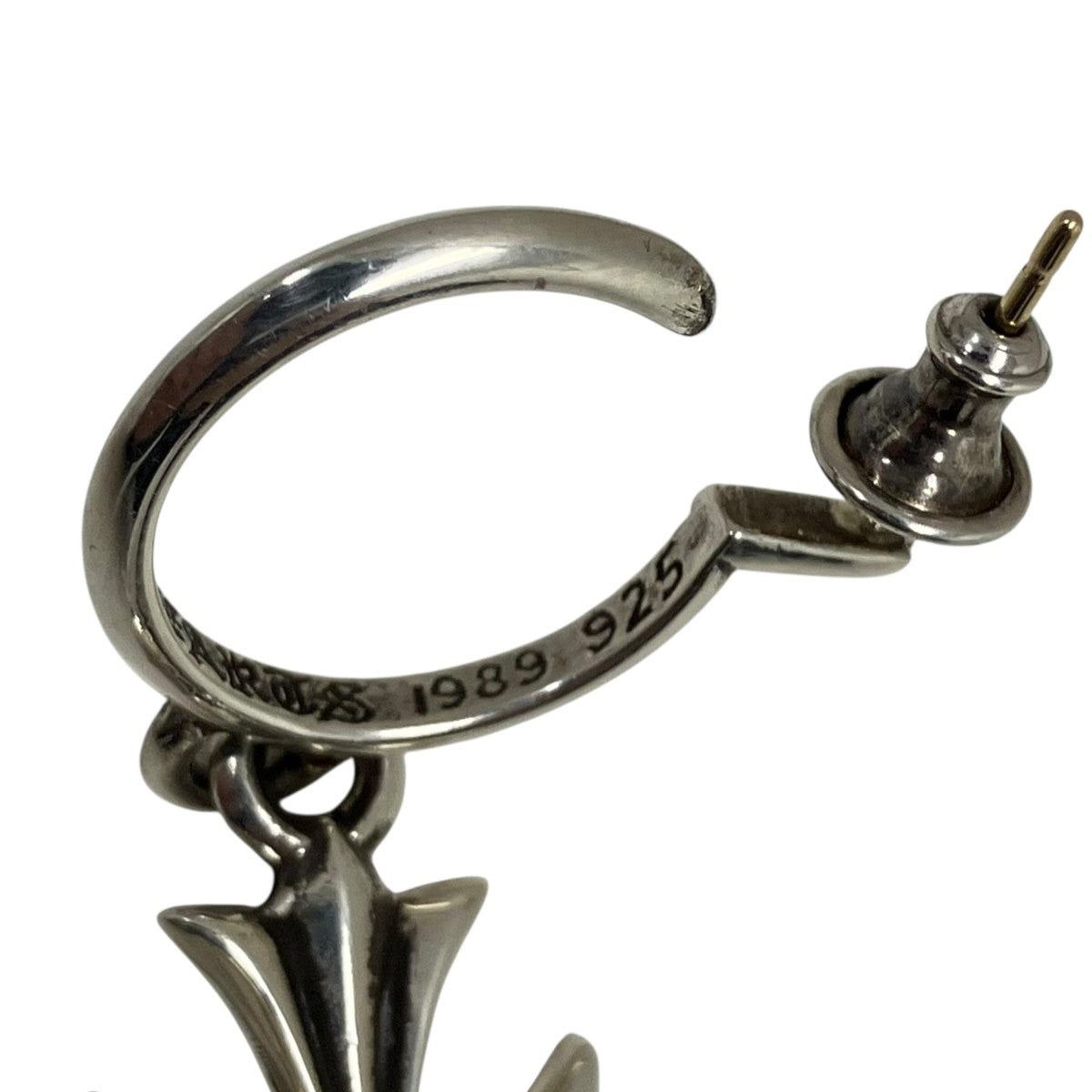 CHROME HEARTS TINY CH CROSSタイニーイヤリング 古着・中古-4枚目のアイテム画像