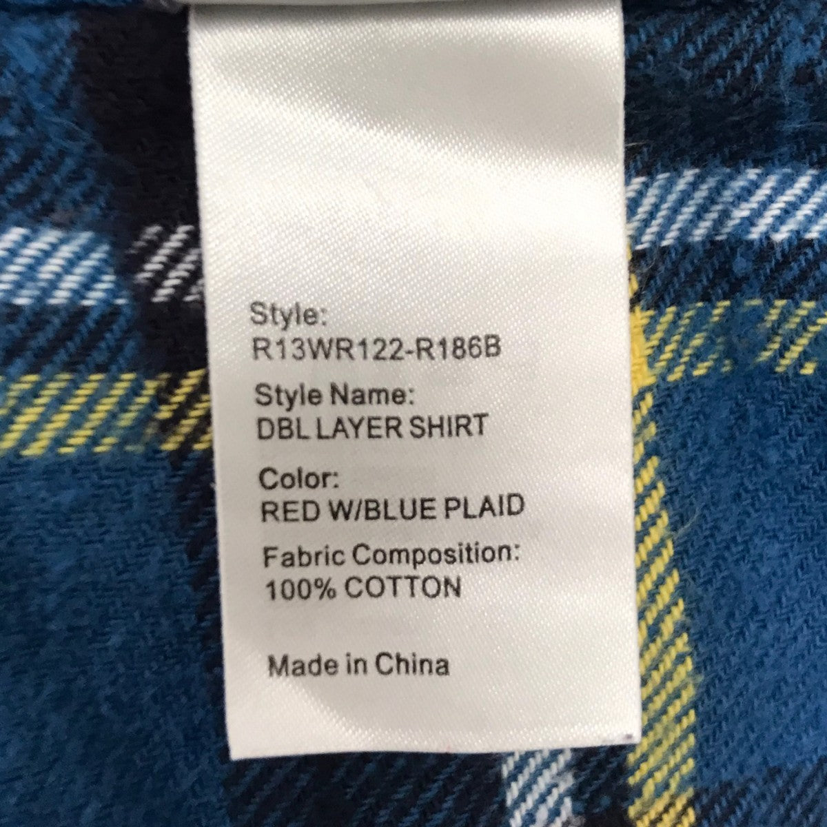 R13 再構築フランネルシャツ 古着・中古-7枚目のアイテム画像