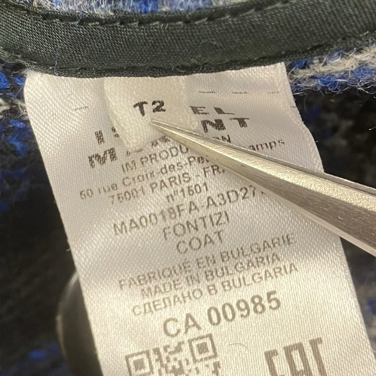 FONTIZI COAT ウールチェックコート