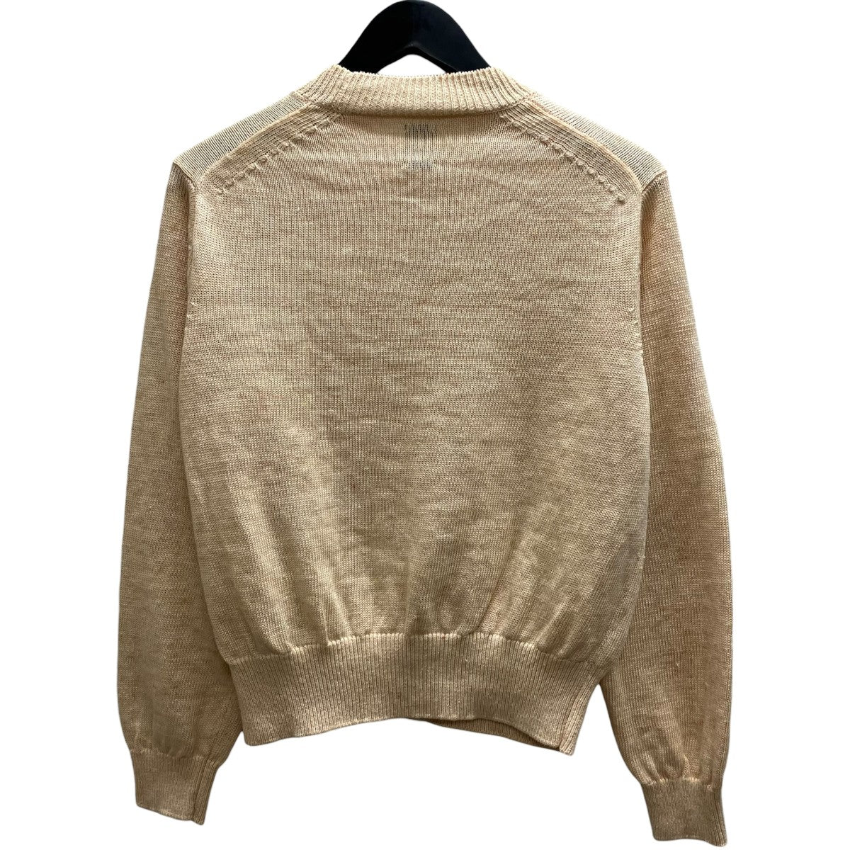 BATONER WASHED HIGH COUNT LINEN CREW NECK BN 薄手ニット 古着・中古-2枚目のアイテム画像