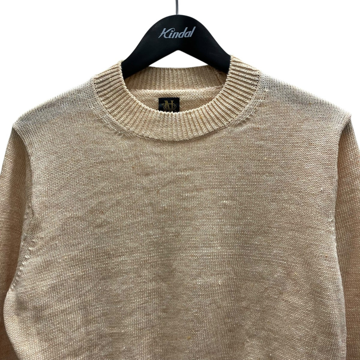 BATONER WASHED HIGH COUNT LINEN CREW NECK BN 薄手ニット 古着・中古-3枚目のアイテム画像