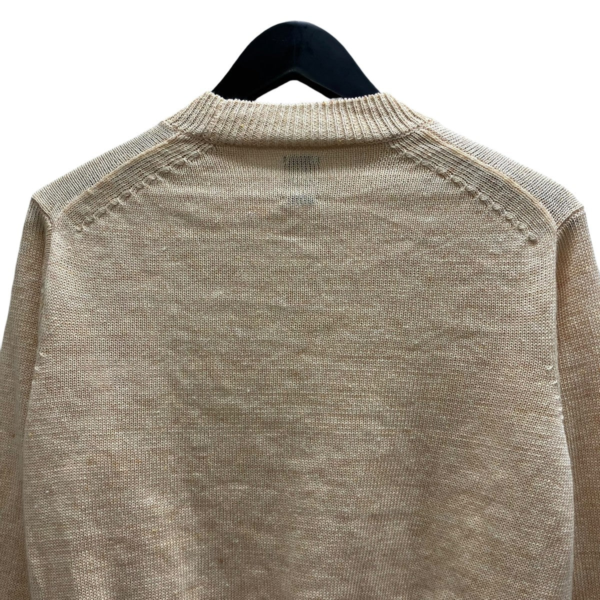 BATONER WASHED HIGH COUNT LINEN CREW NECK BN 薄手ニット 古着・中古-4枚目のアイテム画像