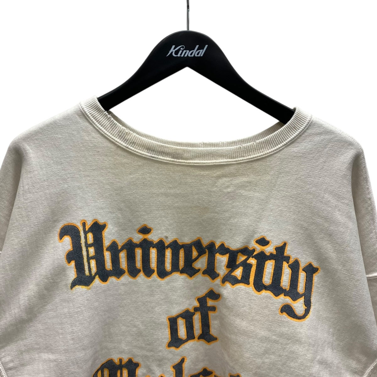 UNIV．MACLARENLETTERING SWEATSHIRTダメージ加工スウェット