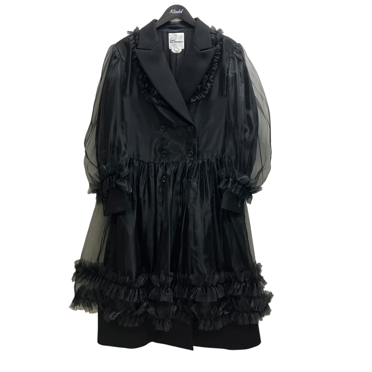 noir kei ninomiya 25AW シフォンレイヤードダブルコート 古着・中古-1枚目のアイテム画像