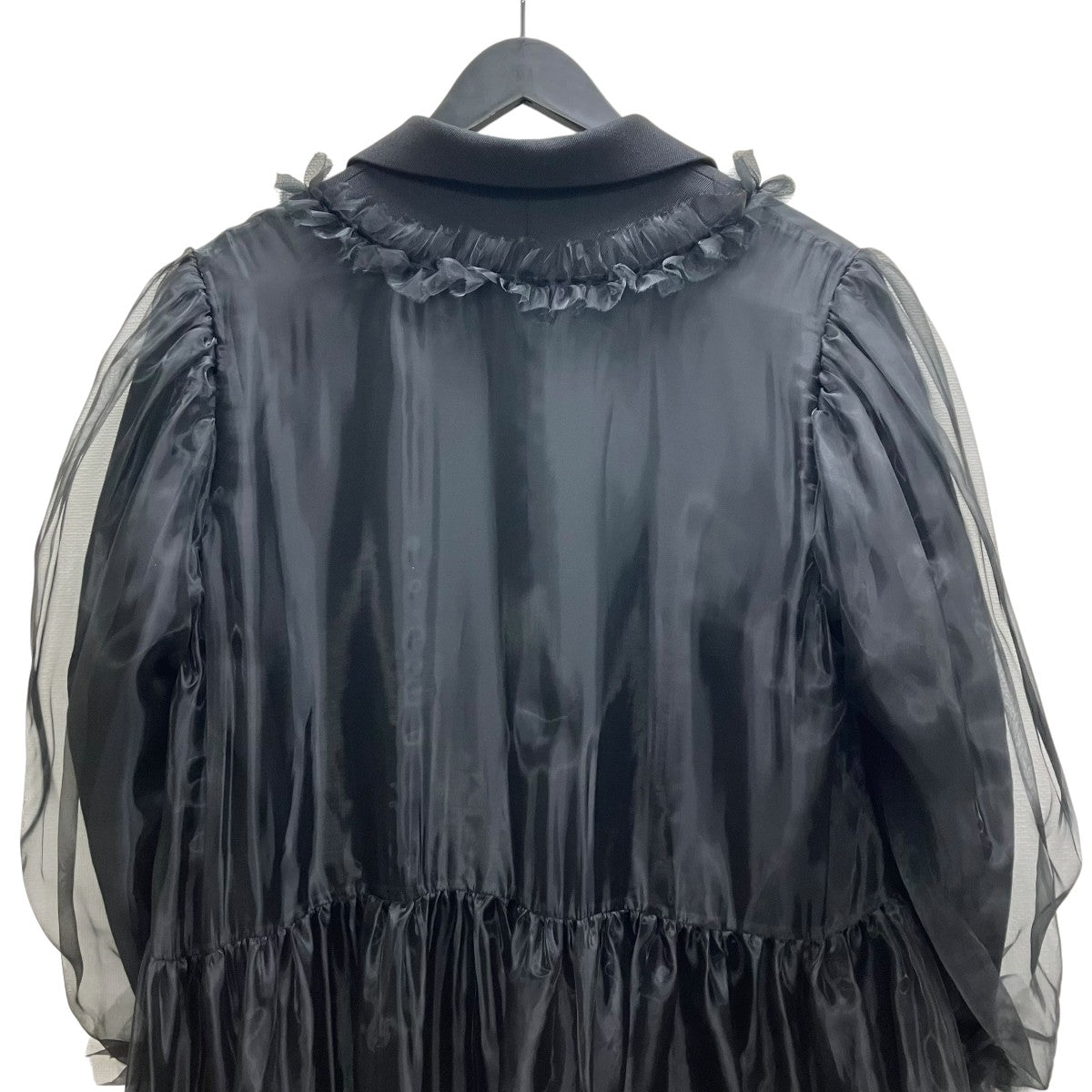 noir kei ninomiya 25AW シフォンレイヤードダブルコート 古着・中古-4枚目のアイテム画像