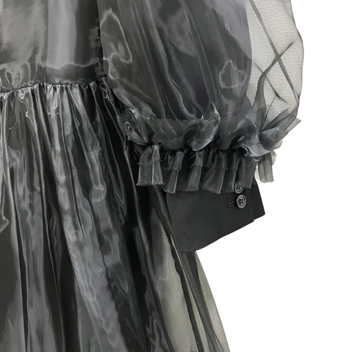 noir kei ninomiya 25AW シフォンレイヤードダブルコート 古着・中古-6枚目のアイテム画像