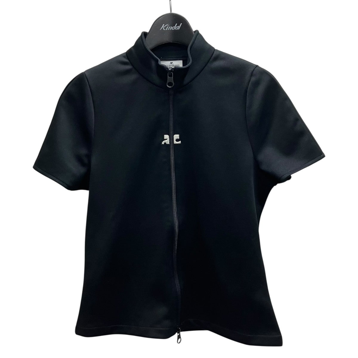 courreges TOP INTERLOCK ZIPPED 半袖カットソー 古着・中古-1枚目のアイテム画像