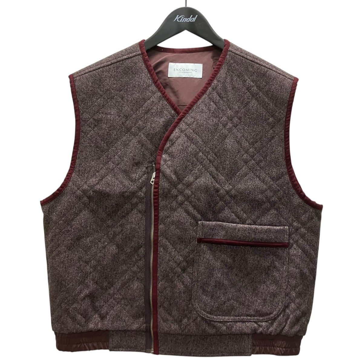 ENCOMING ASYMMETRIC VEST ウールベスト 古着・中古-1枚目のアイテム画像