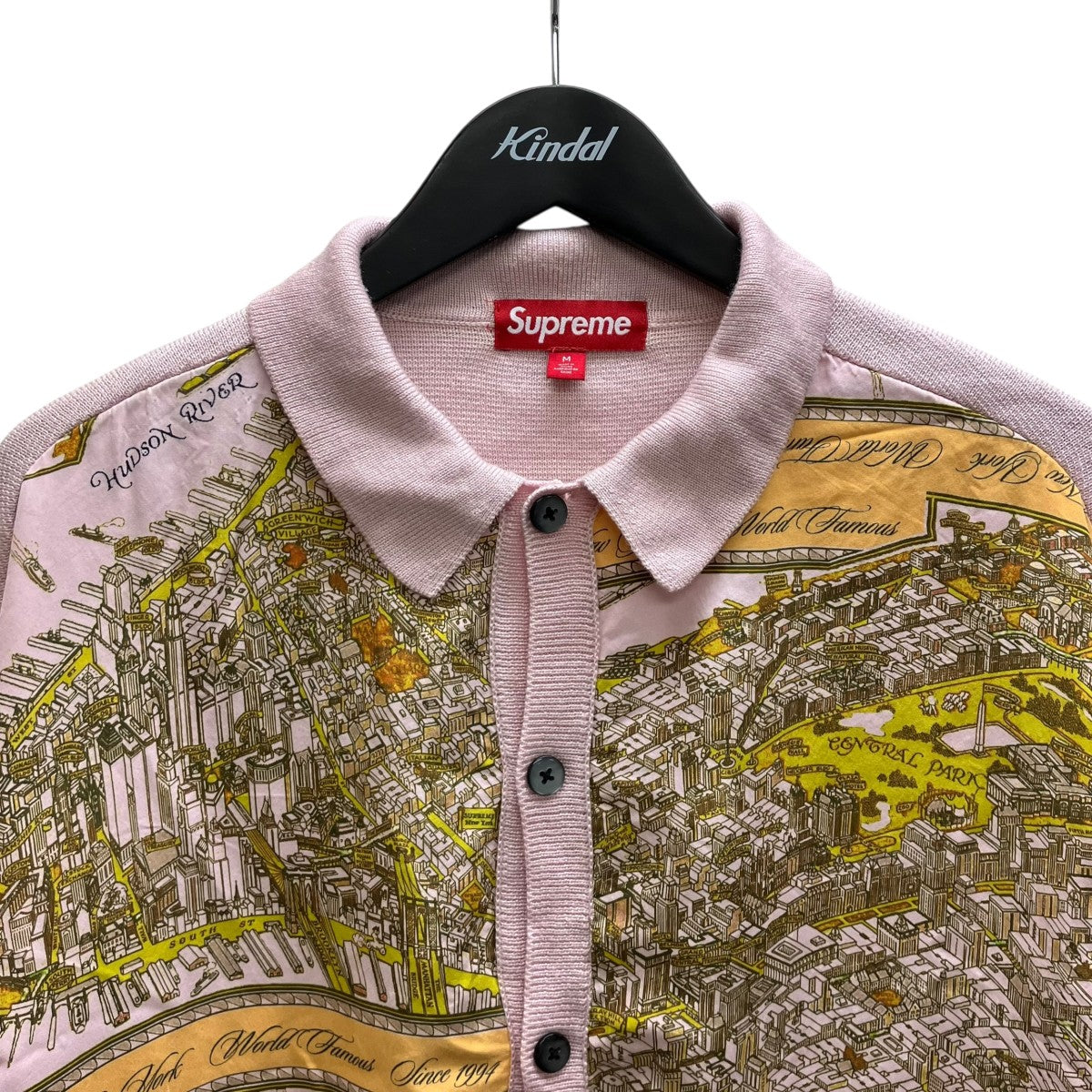 未使用級美品✨ Supreme シルクマップカーディガン　S 2023年　完売品 Supreme 2023FW Silk Map Cardigan Black Sサイズ シュプリーム シルク