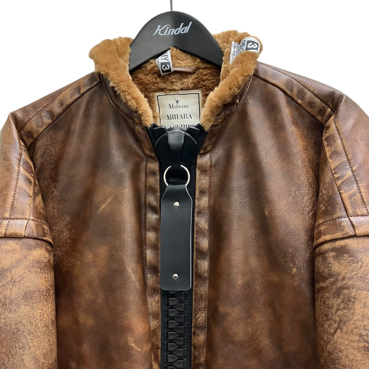 Maison MIHARA YASUHIRO 25AW VEGAN BOA LEATHER JACKET ムートンジャケット 古着・中古-3枚目のアイテム画像