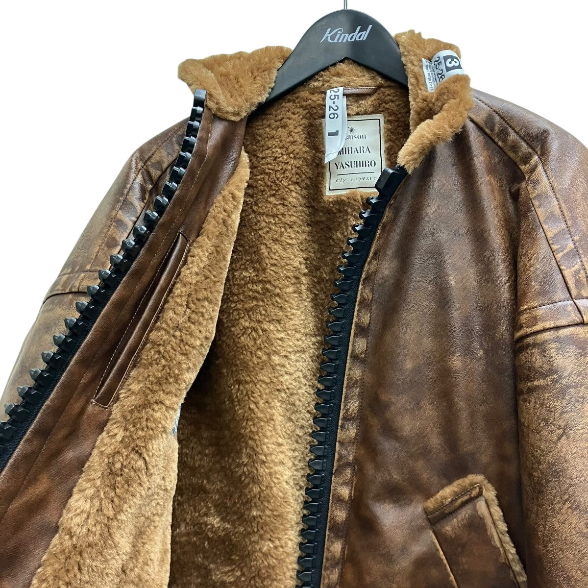 Maison MIHARA YASUHIRO 25AW VEGAN BOA LEATHER JACKET ムートンジャケット 古着・中古-6枚目のアイテム画像