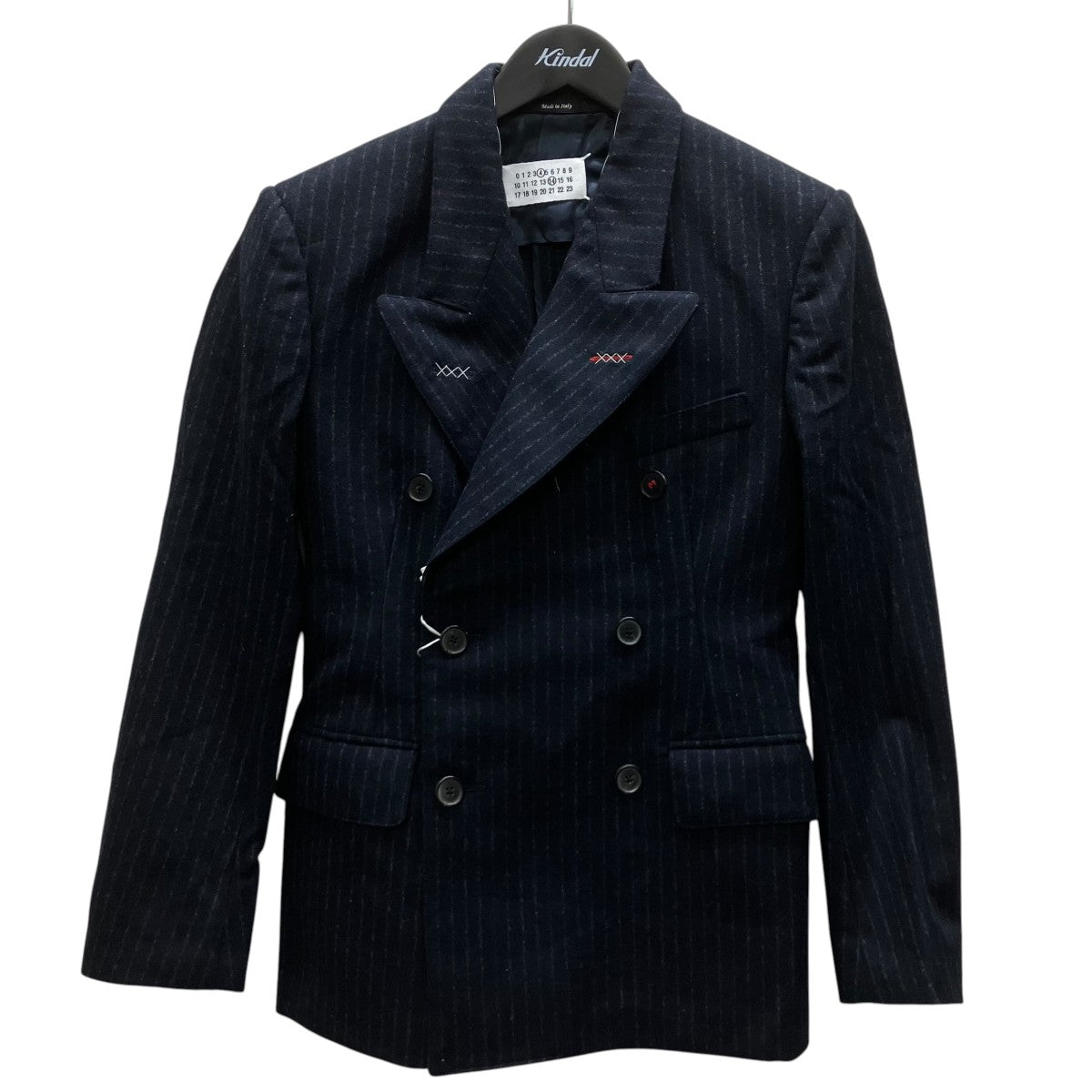 Maison Margiela Pinstripe Double Wool Jacket ウールストライプダブルジャケット 古着・中古-1枚目のアイテム画像