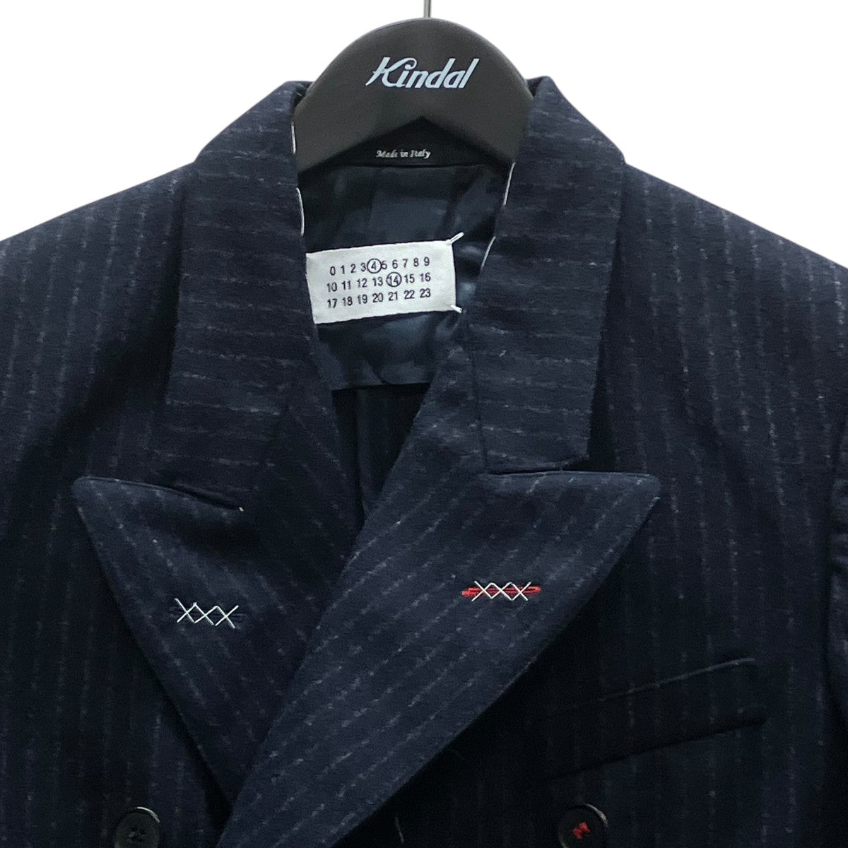 Maison Margiela Pinstripe Double Wool Jacket ウールストライプダブルジャケット 古着・中古-2枚目のアイテム画像