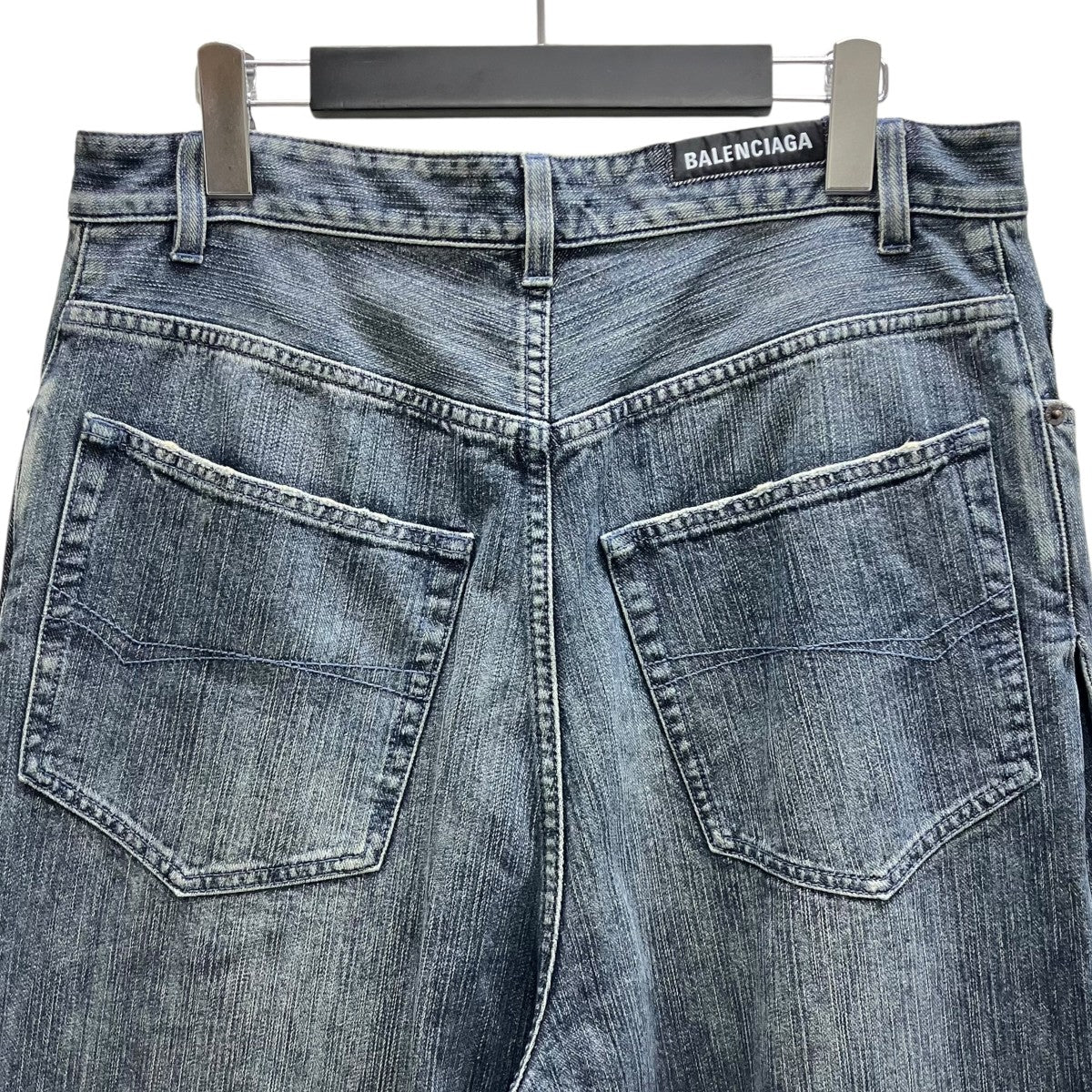 BALENCIAGA DOUBLE SIDE PANTS ダブルレッグデニムパンツ 古着・中古-4枚目のアイテム画像