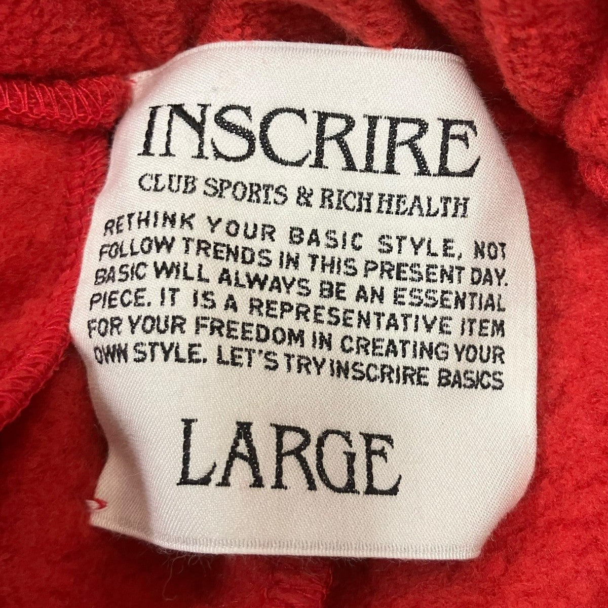 INSCRIRE Fleece Loose Fit Track Pants フリーストラックパンツ 古着・中古-6枚目のアイテム画像