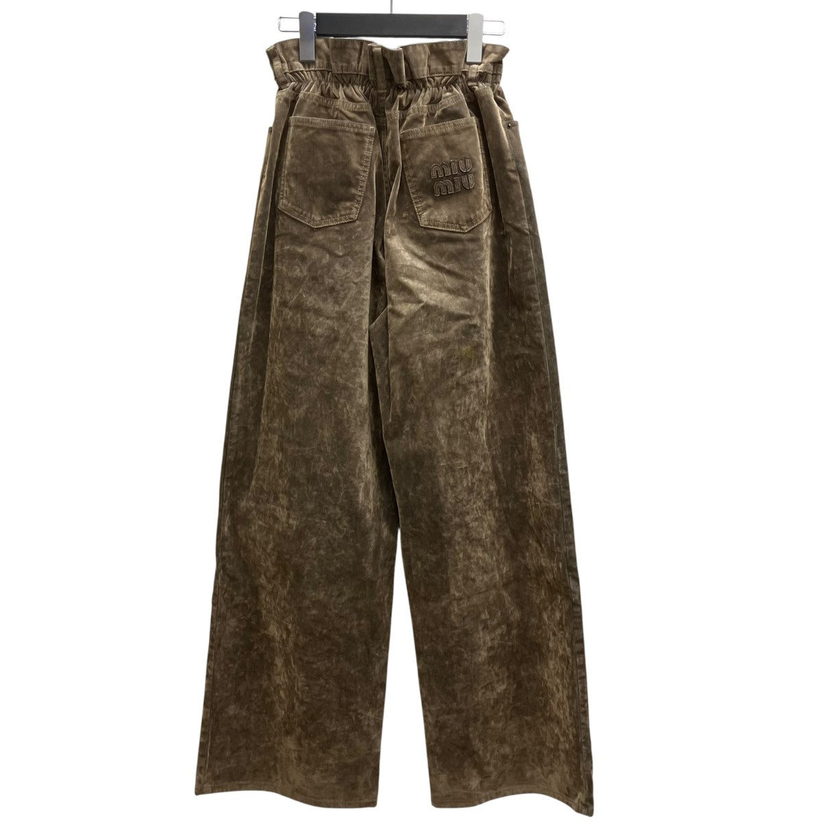 MIU MIU Washed Flocked Chambray Pants 古着・中古-2枚目のアイテム画像