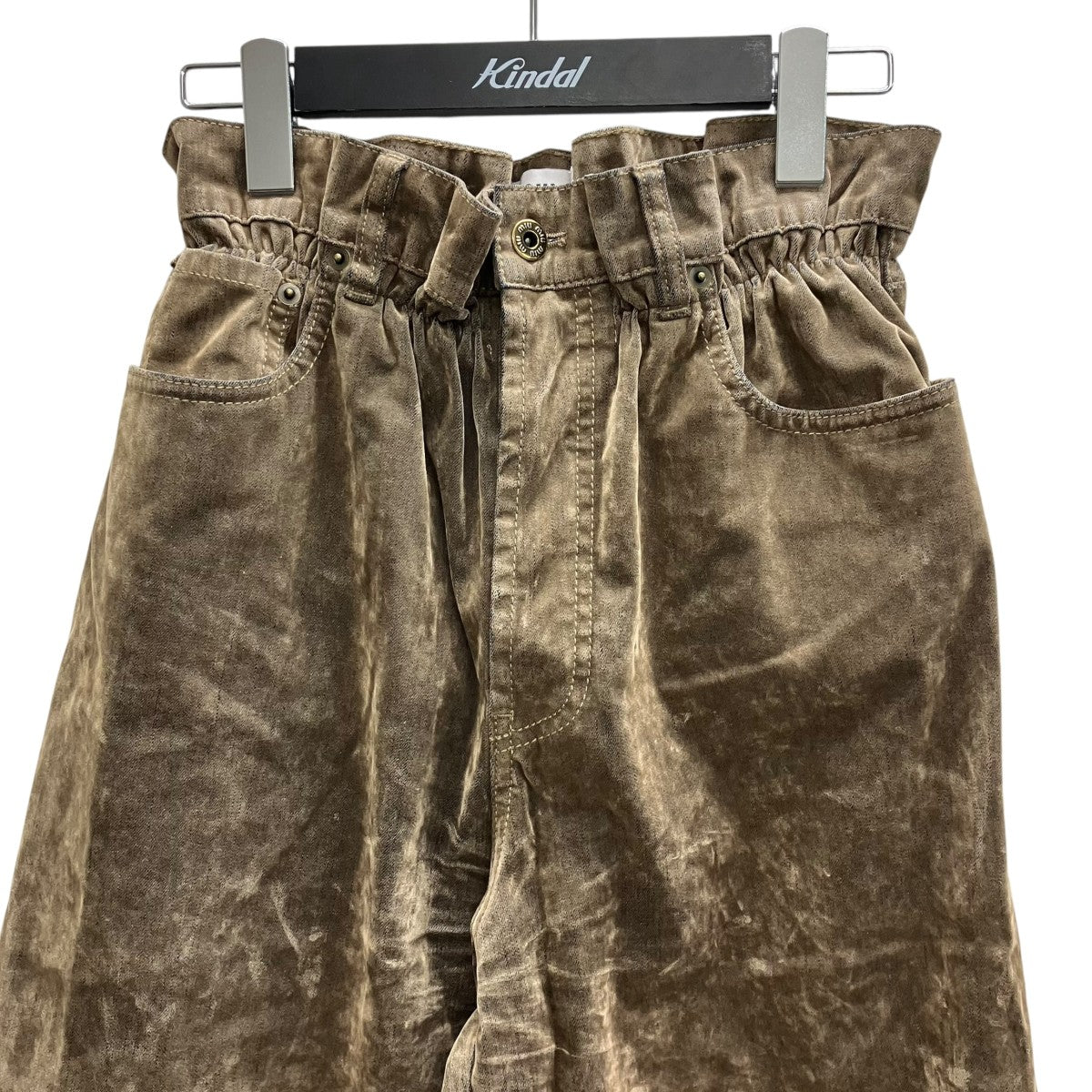 MIU MIU Washed Flocked Chambray Pants 古着・中古-3枚目のアイテム画像